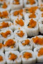 Fresh and delicious sushi Japanese food Royalty Free Stock Photo