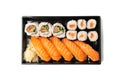 Sushi Set, Susi Rolls Lunch, Nori Maki, Nigiri Sushi Roll Royalty Free Stock Photo