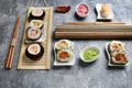 Sushi set on the table