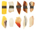 Sushi Set of Ten Royalty Free Stock Photo