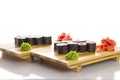Sushi set on white Royalty Free Stock Photo