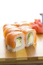 Sushi set on white Royalty Free Stock Photo