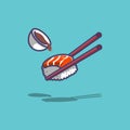 sushi and soy sauce illustratrion Royalty Free Stock Photo