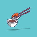 sushi and soy sauce illustratrion Royalty Free Stock Photo
