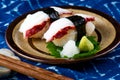 Sushi tako Japanese octopus slice. Royalty Free Stock Photo