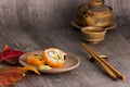 sushi and tea drinking set Royalty Free Stock Photo