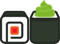 Sushi and wasabi colored icon