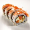 sushi on withe background, AI Generative