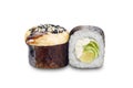 Sushi wrapped in seaweed, showcasing the artistry of Japanese cuisine and the fusion of flavors. Warm rolls with a cheese cap