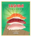 Simple Japanese Style Traditional Style Sushi Restaurant sashimi