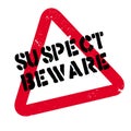 Suspect Beware rubber stamp Royalty Free Stock Photo