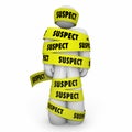 Suspect Crime Scene Tape Criminal Prime Suspicion Royalty Free Stock Photo