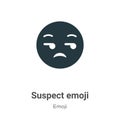 Suspect emoji vector icon on white background. Flat vector suspect emoji icon symbol sign from modern emoji collection for mobile