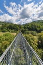 Suspended bridge of the Ferriere is a pedestrian walkway Royalty Free Stock Photo