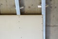 Suspended ceiling from drywall fixed to metal frame with screws. Royalty Free Stock Photo