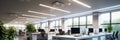 A Suspended Ceiling With Led Square Lamps In An Office Setting Presenting A Modern And Welllit Works