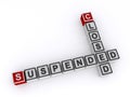 Suspended closed word on white Royalty Free Stock Photo