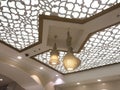 Suspended Gypsum false ceiling design with beautiful chandelier