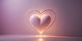 Suspended heart a gentle glow of love and affection in a serene setting. Generative AI Royalty Free Stock Photo