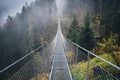 Suspended metal bridge Royalty Free Stock Photo