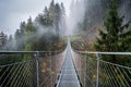 Suspended metal bridge Royalty Free Stock Photo