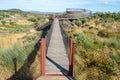 suspended pedestrian bridge inside the Barrosal Park in Castelo Branco.