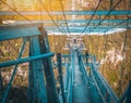 Suspended pedestrian bridge in Sochi.