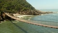 Suspended pedestrian bridges over the cliffs and bays in the Park Tsitsikama