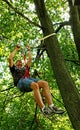 Suspended from ropes in a Tree Royalty Free Stock Photo