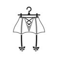 Suspender belt on the hanger Royalty Free Stock Photo