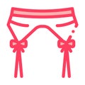 Suspender Belt Icon Vector Outline Illustration