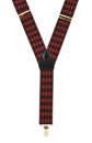 Suspenders red fabric straps isolated Royalty Free Stock Photo