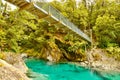 Suspension Bridge along the Blue Pools Nature Track, New Zealand