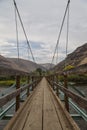 Suspension Bridge over Yakima River Royalty Free Stock Photo
