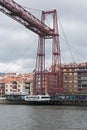 The suspension bridge of bizkaia puente de vizcaya between get Royalty Free Stock Photo