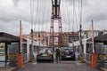 The suspension bridge of bizkaia puente de vizcaya between get Royalty Free Stock Photo