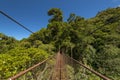 Suspension bridge in the cloudforest, Volcan Baru National Park.