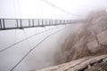 Suspension bridge on Dachstein in Apls Royalty Free Stock Photo