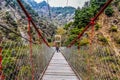 Suspension bridge deep in the taiwaneese mountains