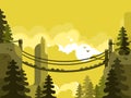 Suspension bridge design flat