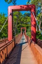 Suspension bridge at Dongbaek park in Busan, Republic of Korea