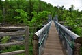 Jay cooke state park suspension bridge over the st louis river Royalty Free Stock Photo