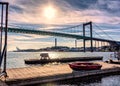 This is a suspension bridge in Gothenburg, Landmark of swedish architecture