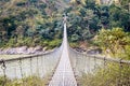 Suspension bridge in the Himalaya