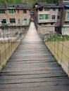 A suspension bridge over 20 years Royalty Free Stock Photo