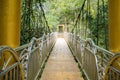 Suspension Bridge in Lumbini Natural Park, Berastagi, Indonesia Royalty Free Stock Photo