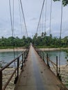 The suspension bridge is a means of connecting village communities