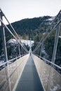 Suspension bridge between the mountains in the Alps in Germany Royalty Free Stock Photo