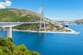 Suspension bridge in the old town of Dubrovnik Royalty Free Stock Photo