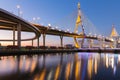 Suspension Bridge over Bangkok main river Royalty Free Stock Photo